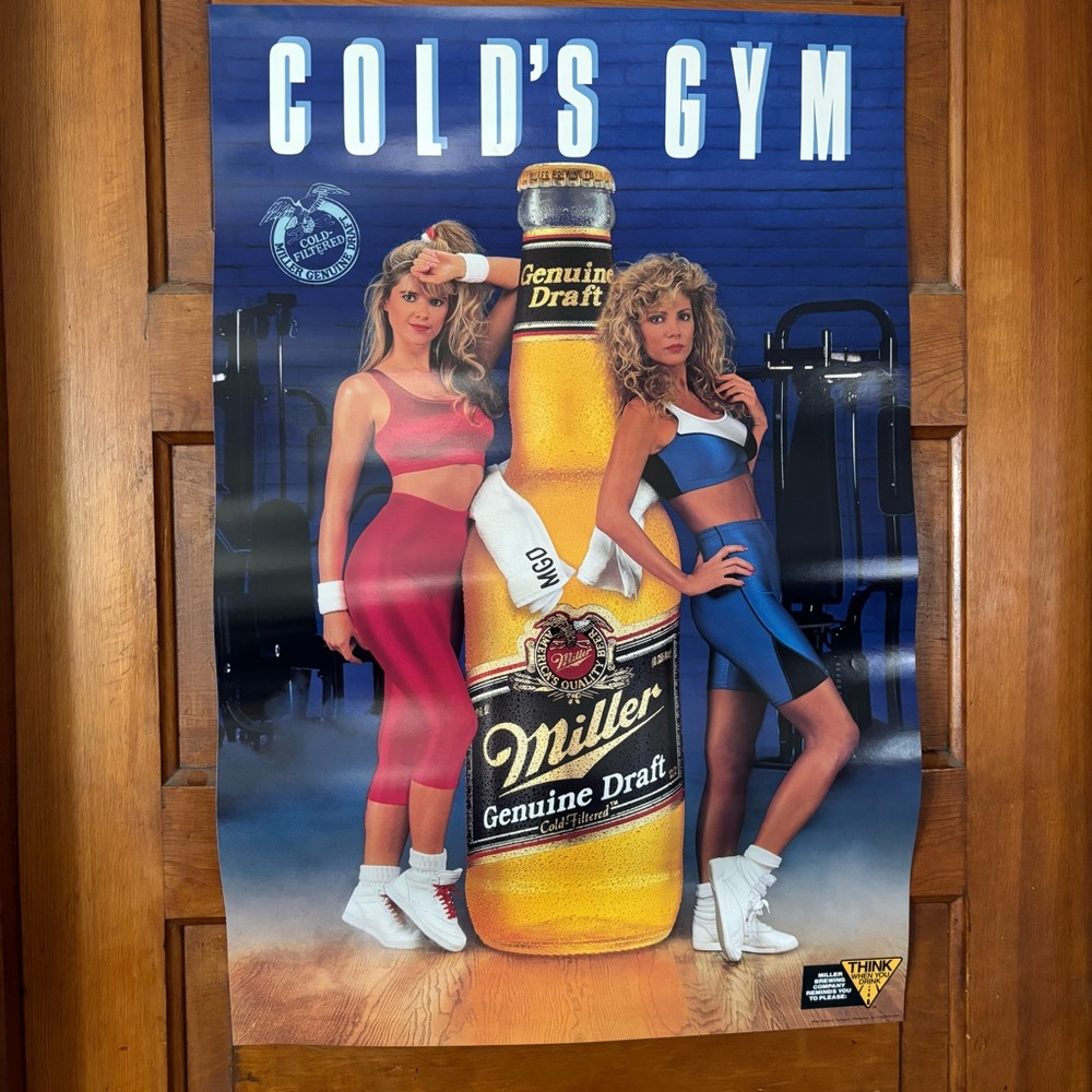 Vintage Cold's Gym Poster Miller Genuine Draft